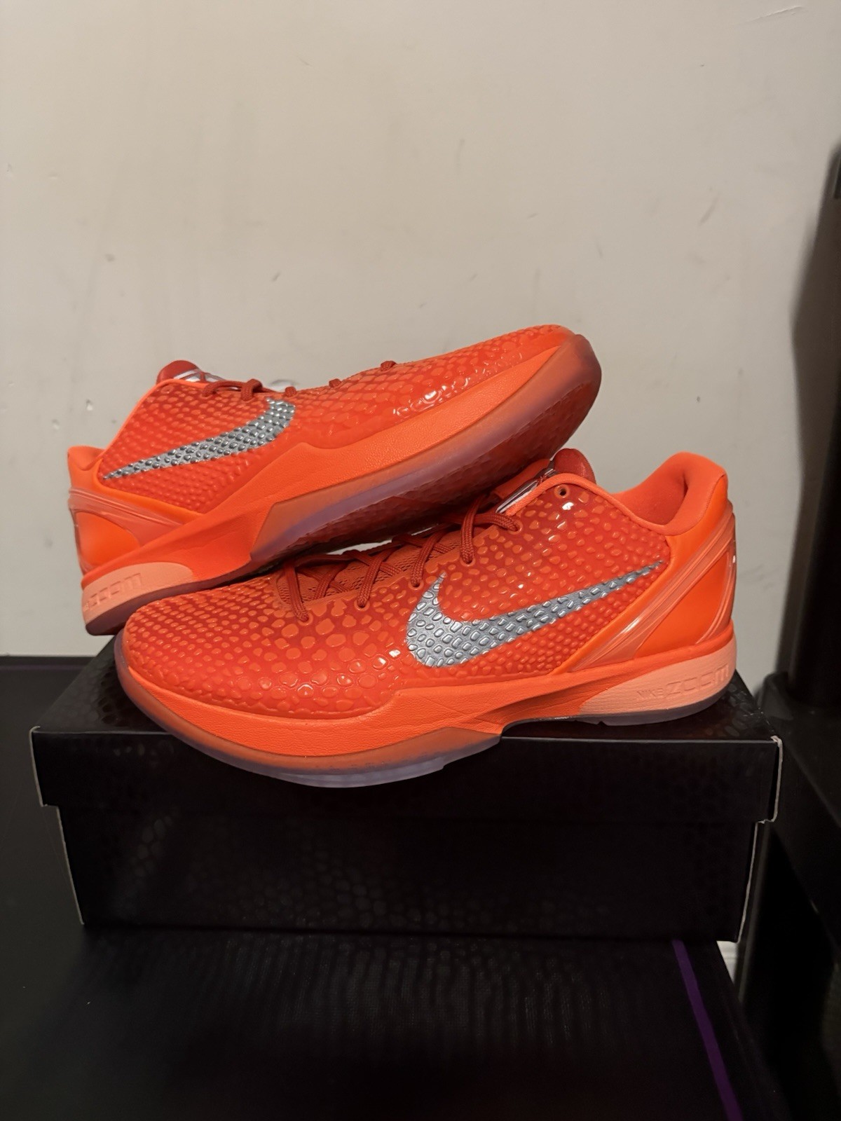 Size 11.5 (1x Wear/Clean) Kobe VI 6 Protro Total Orange Metallic Silver