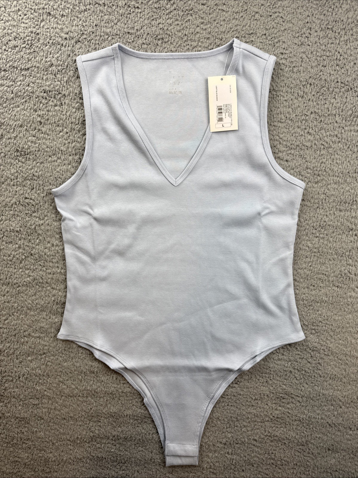 A New Day Women’s Size Large Light Blue Tank Bodysuit