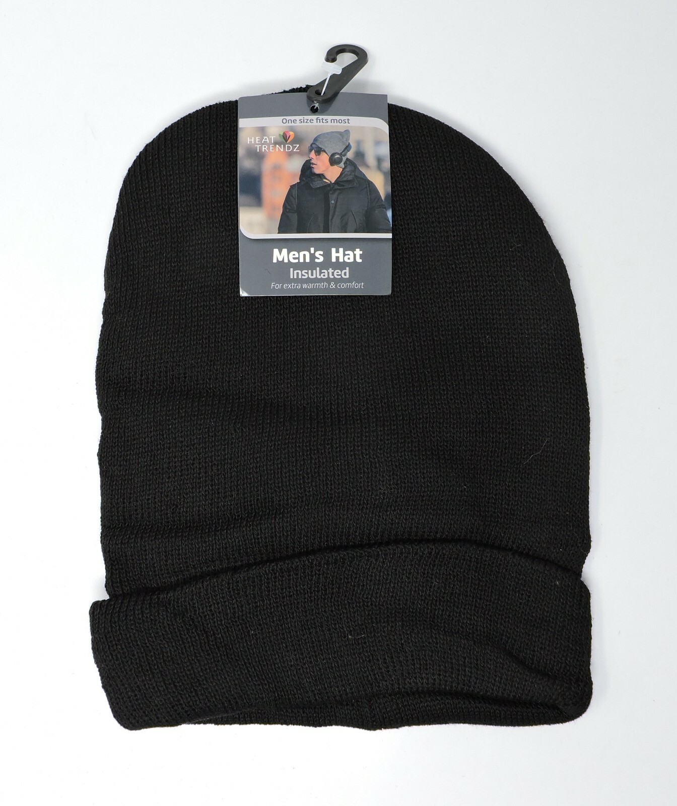 Heat Trendz 42780 Men’s Black Insulated Fleece Lined Beanie Cap Hat One Size 2pk