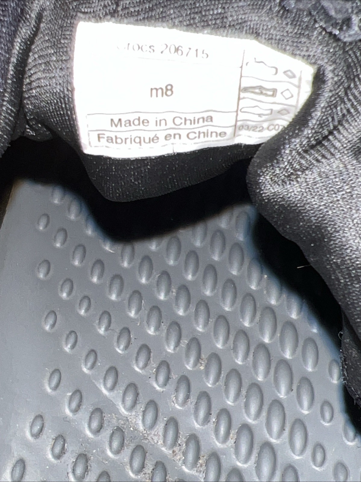 Crocs LiteRide 360 Pacer Black Slate Grey Athletic Shoe Men Sz 8 Lace Up Casual