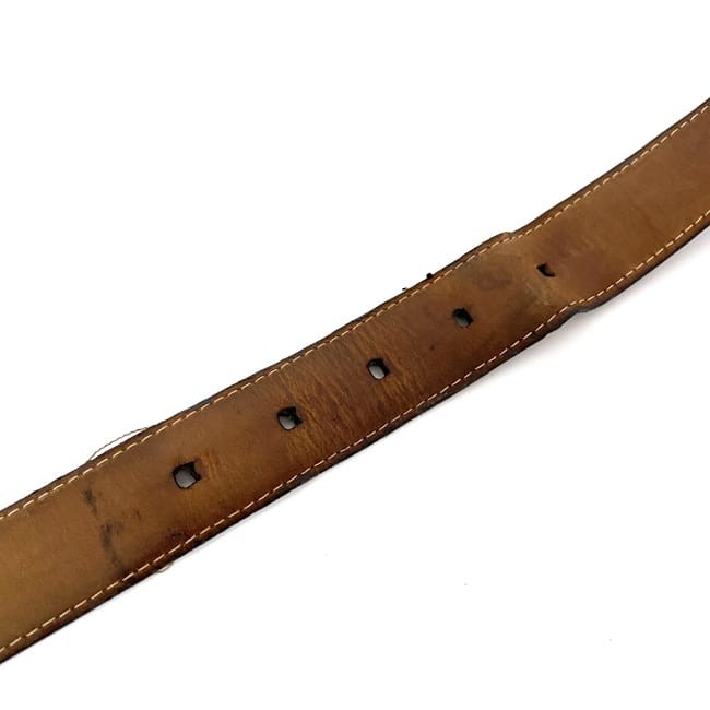 Pre-owned Louis Vuitton Santur Ellipse Belt, Brown Damier Ebene, M6995, 82cm,