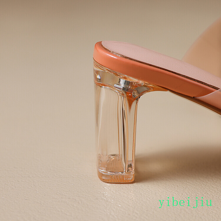New Women Lady Slippers Crystal High Heel Sandals Mules Slides Causal Shoes 2026