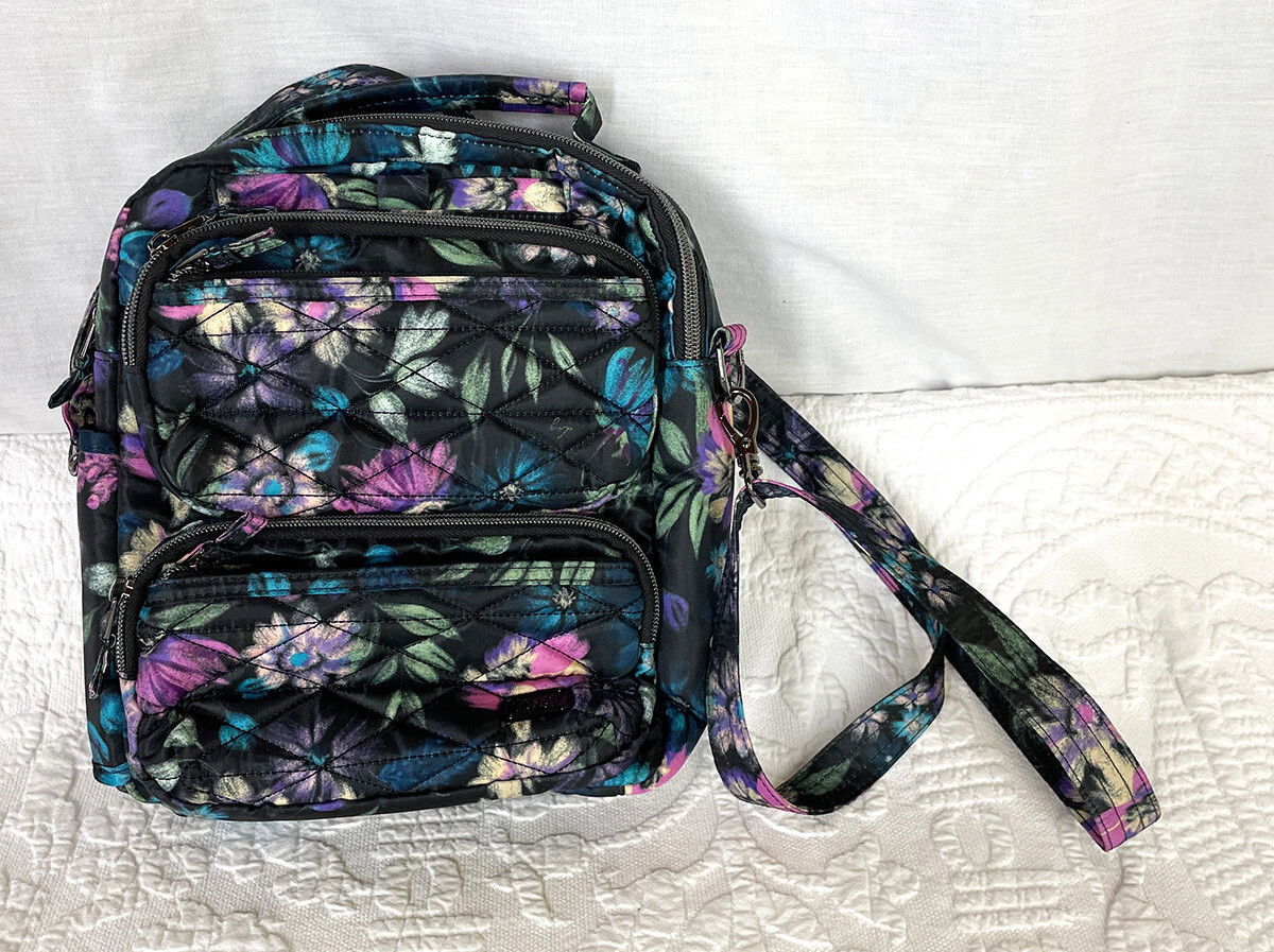NWOT Lug Compass Floral Print Medium N/S Crossbody Bag
