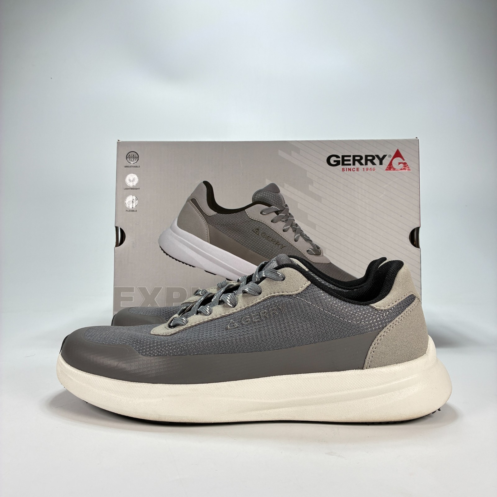 Gerry Creston Gray Casual Sneakers Lace Up Walking Shoes 1967240 Men’s Size 8