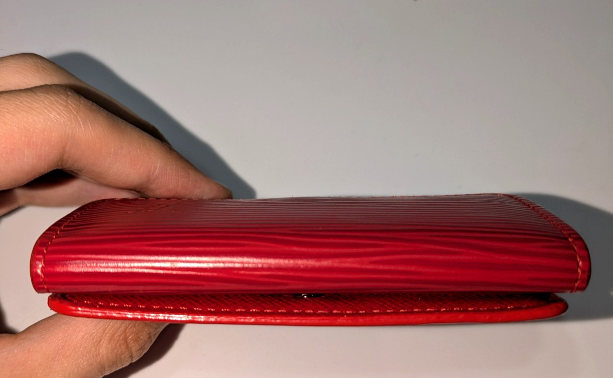 LOUIS VUITTON EPI LUDLOW RED LEATHER WALLET COIN POUCH CARD HOLDER CASE TRIFOLD