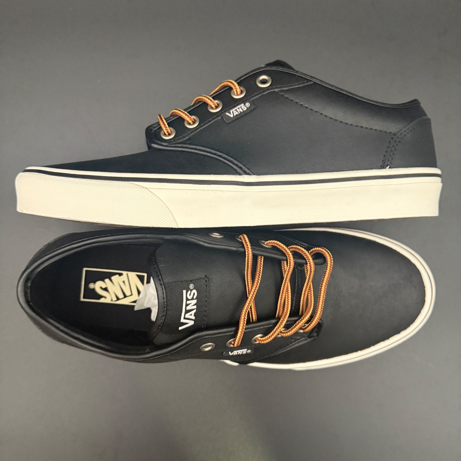 Vans Men’s Atwood Black/Marshmallow Skate MEN Shoes VN0A327L68X