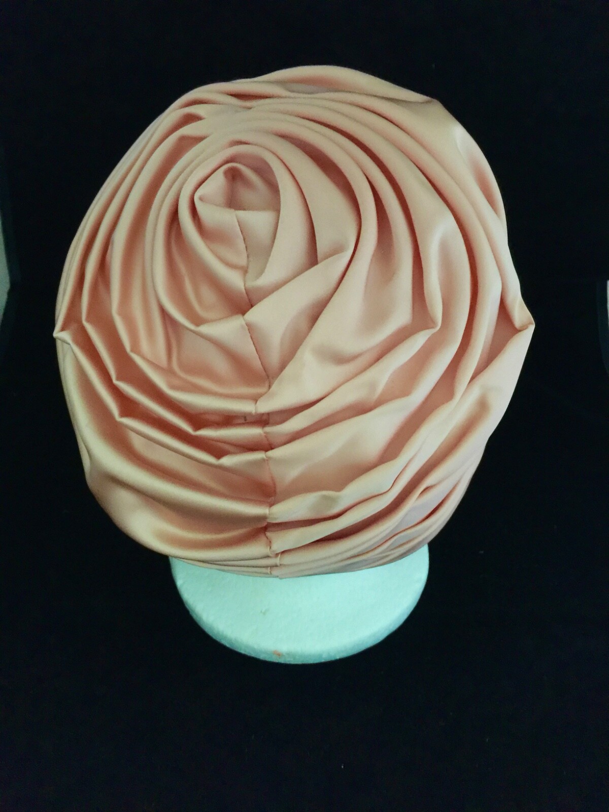 Women’s 50s Rose bud hat Church/Easter hat floral pink drape hat May D & F