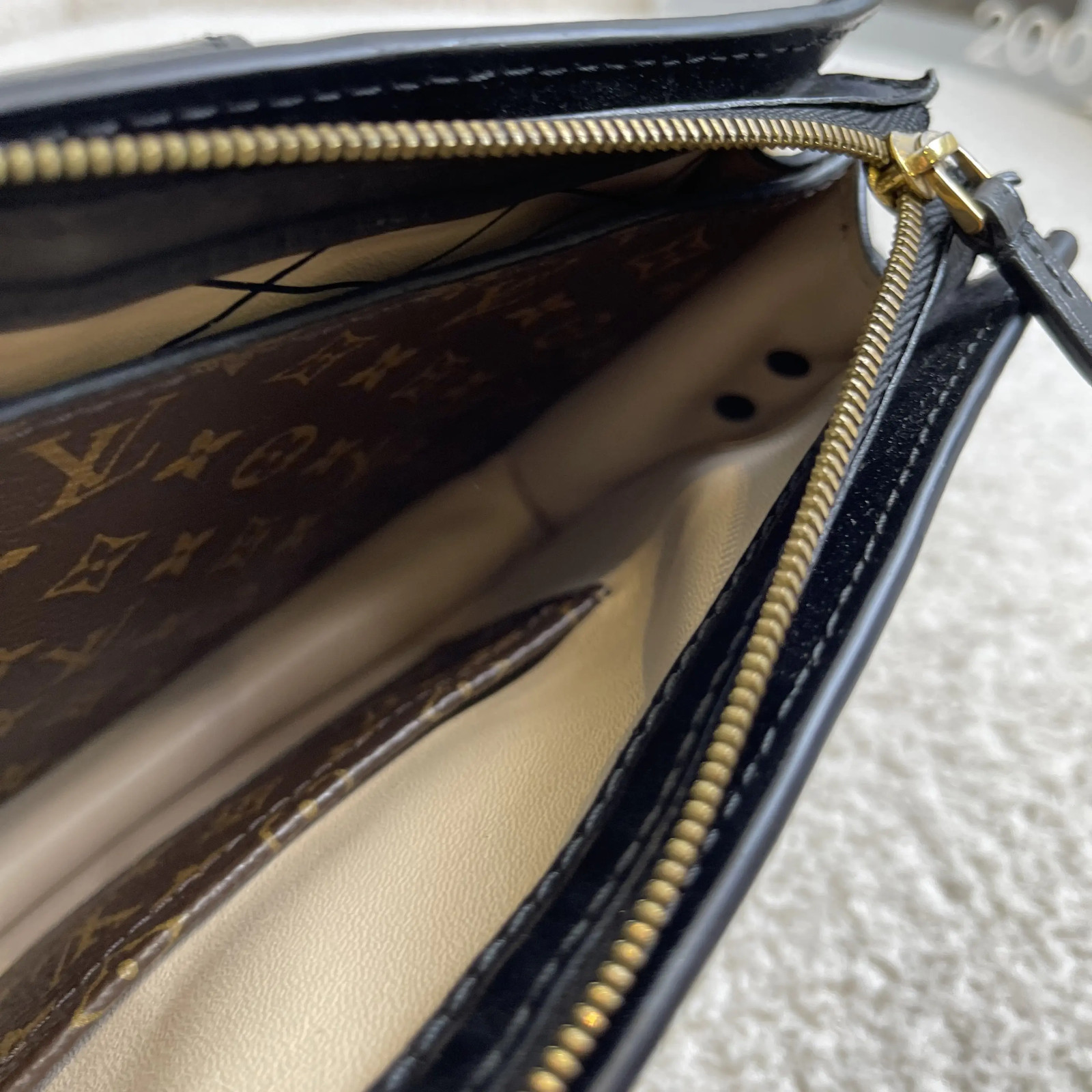 Louis Vuitton Monogram Black Trunk Clutch Soft Box Bag