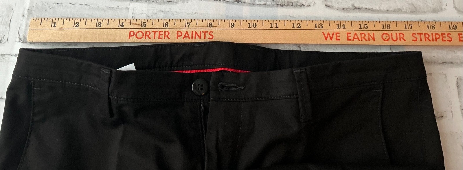 Porsche Design Uniform Mens Acetate Black Casual Trousers Pants Size 34×32 New