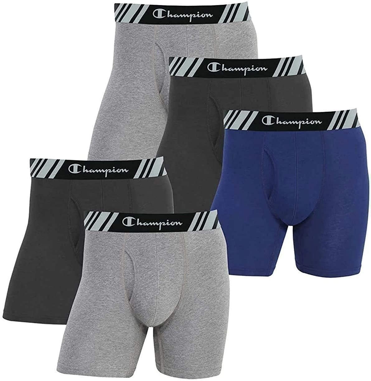 Champion Elite Men’s Boxer Briefs 10-Pack All Day Comfort Double Dry X-Temp…