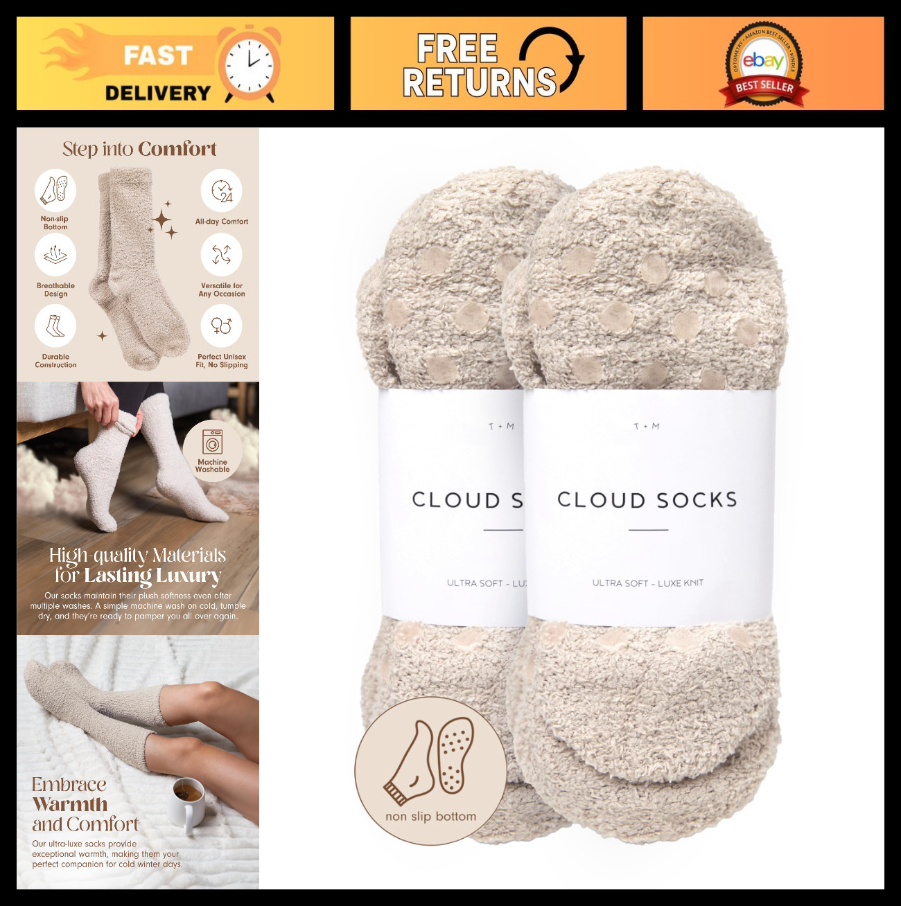 Cozy Ultra-Luxe Cloud Socks for Men & Women – Perfect Gift for All Occasions