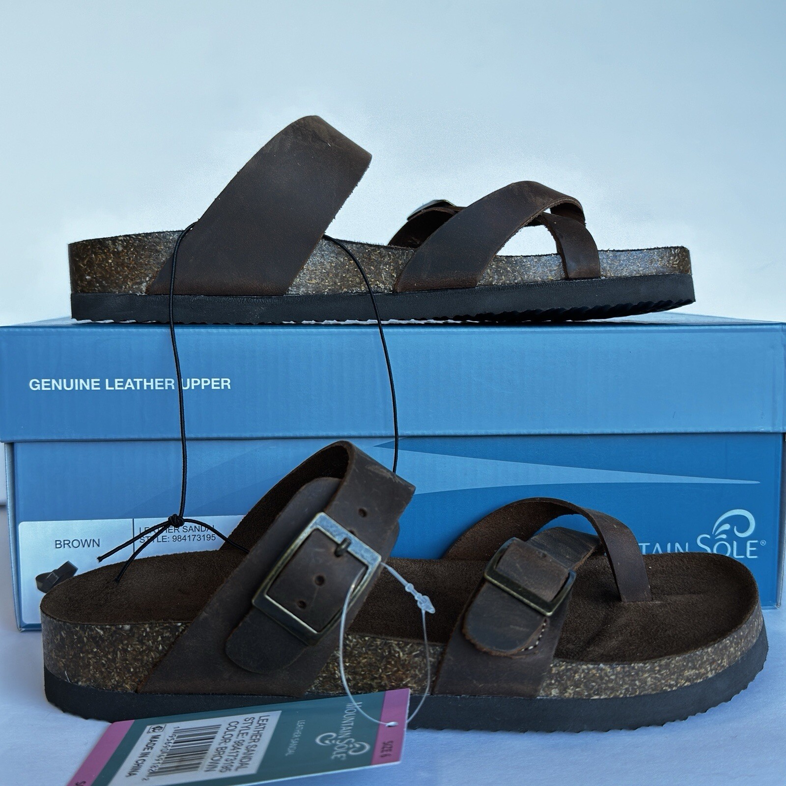 BRAND NEW – Mountain Sole Leather Sandals – Size 6 – Women’s – Brown