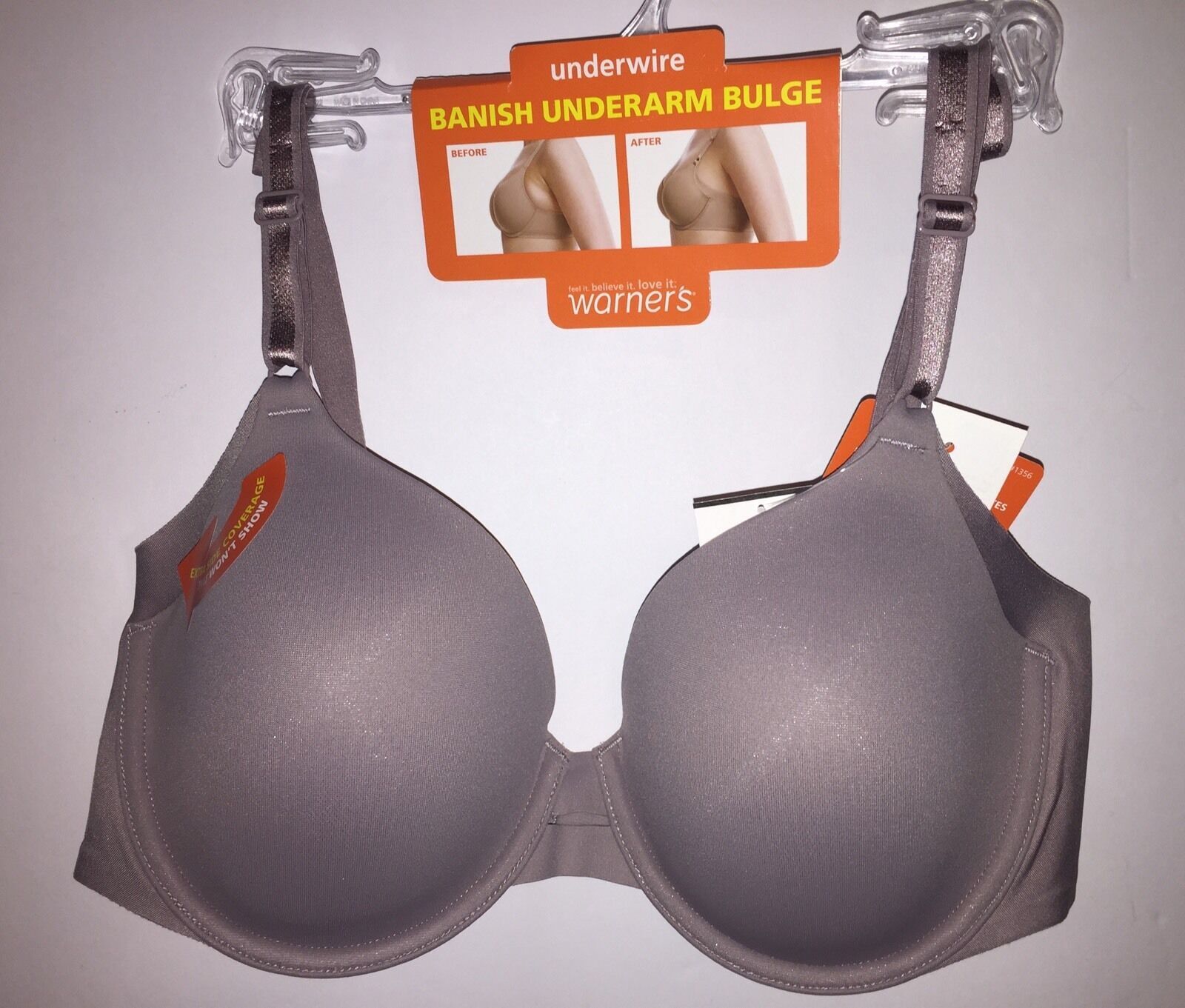 Warner’s Bra Underwire Full Coverage Side Smoothing Support No Side Effects 1356