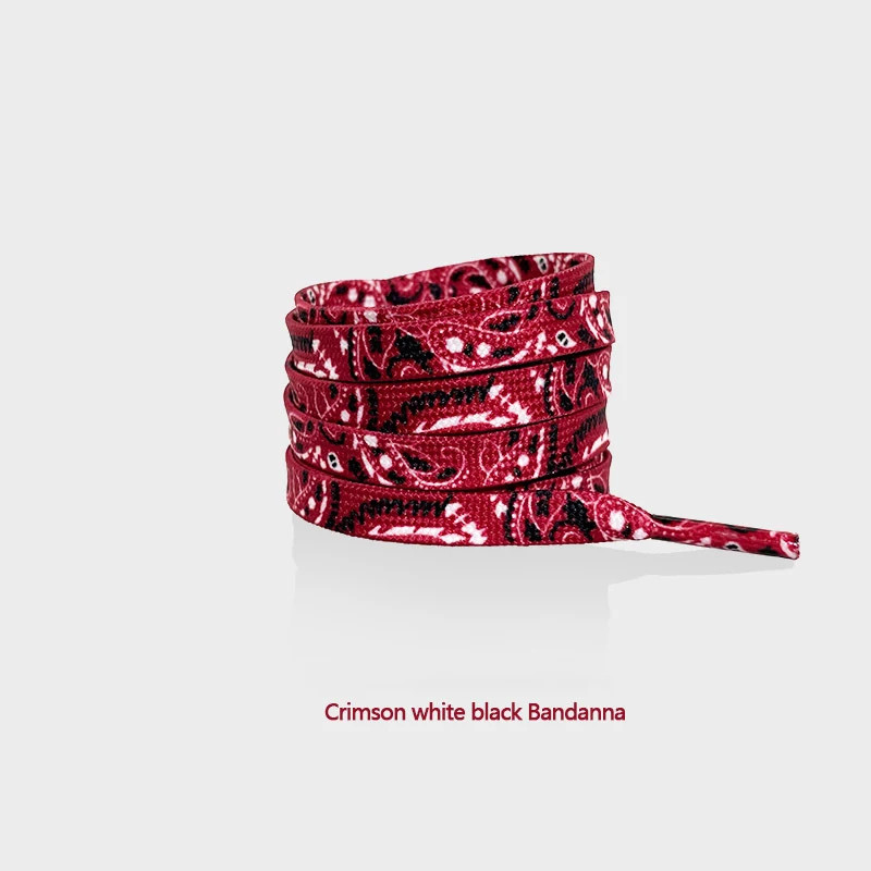 Gilding Flat Shoe Laces Cashew Flower Shoelaces for Sneakers Hand-painted Sports