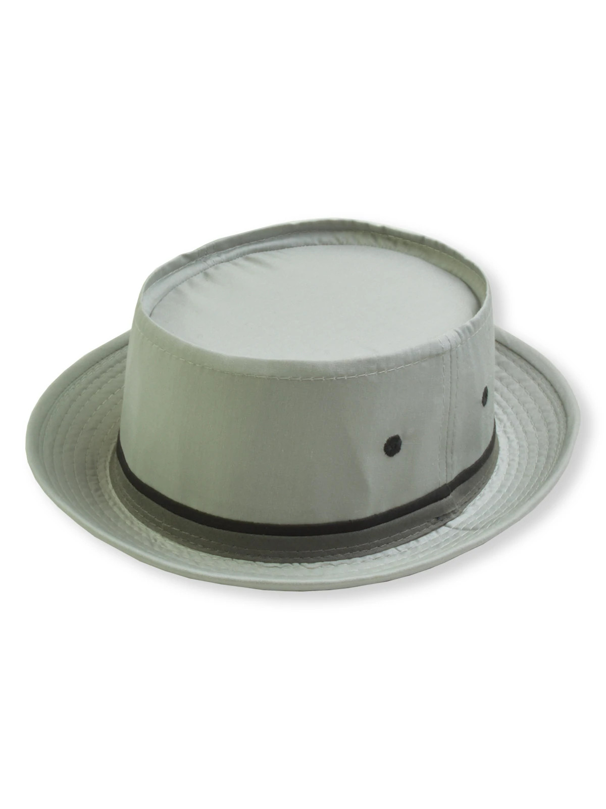 Dorfman Pacific Roll Up Bucket Hat in LIGHT GREY –