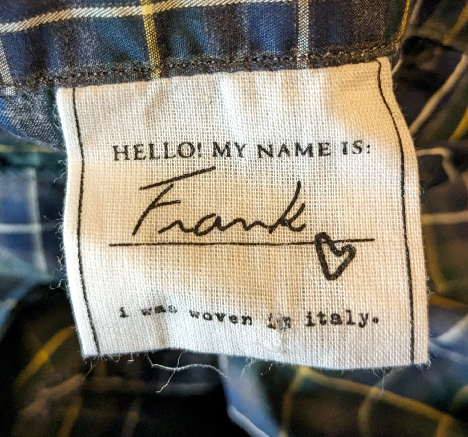 Frank & Eileen Frank Classic Button-Up Shirt Gray Blue Green Plaid Size Small