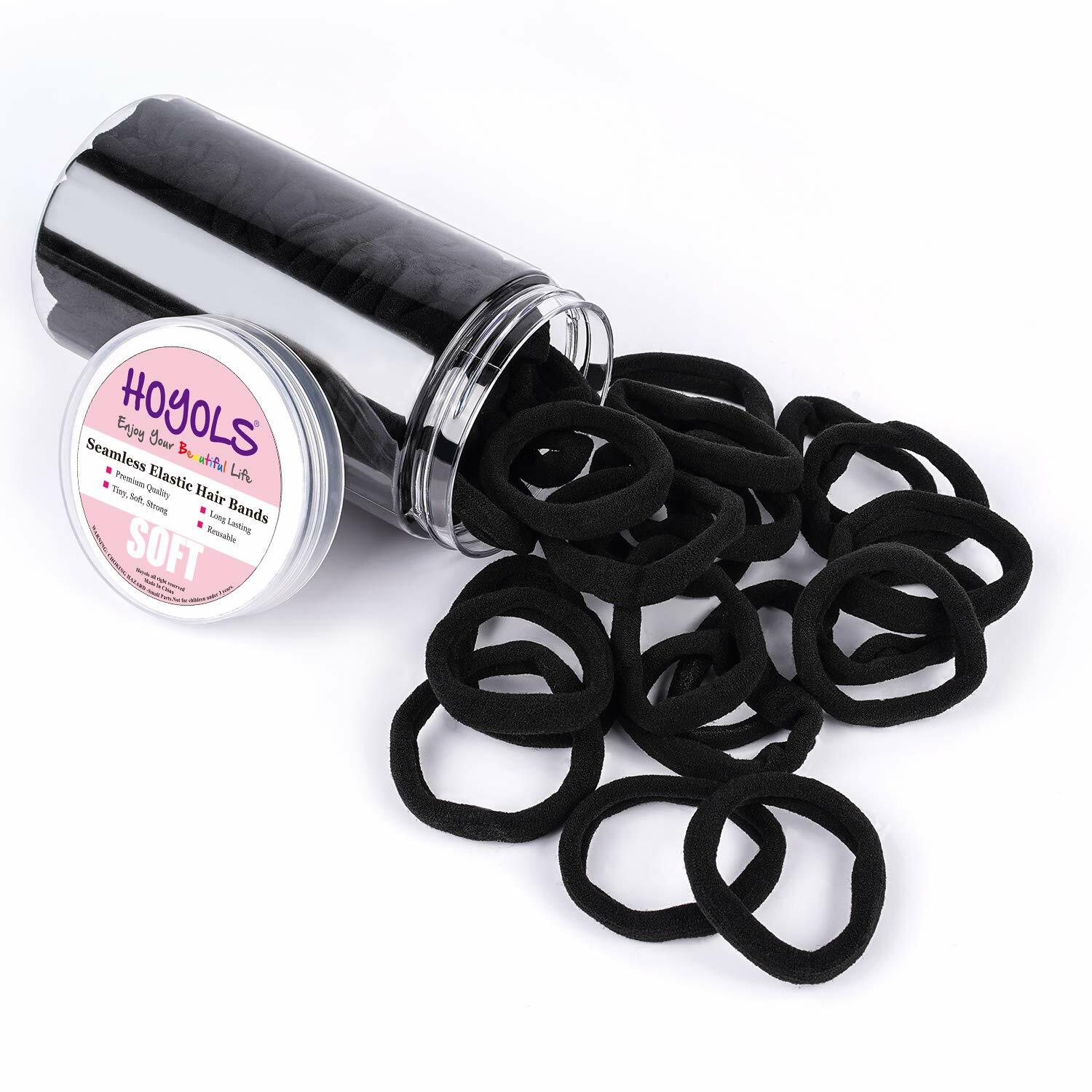 2″ inch Large Cotton Hair Ties Soft Fabric Seamless Large Ponytail Holder 50 pcs
