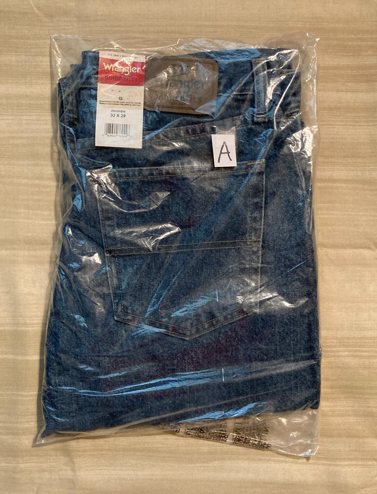 Wrangler Authentics Men’s Classic 5-Pocket Regular Fit Jean Stonewash Dark 33×29