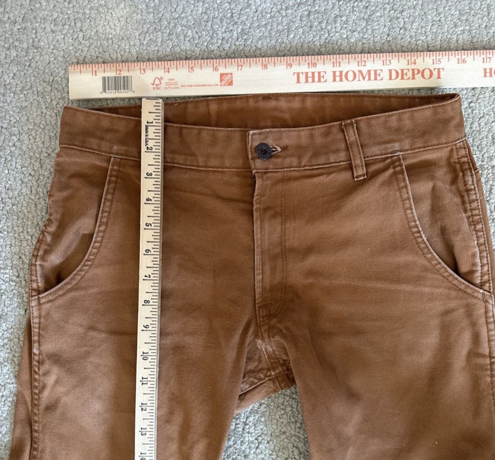 Railcar Fine Goods Brown Trouser Pants Duck Workwear Canvas USA | Men’s 30Wx29L