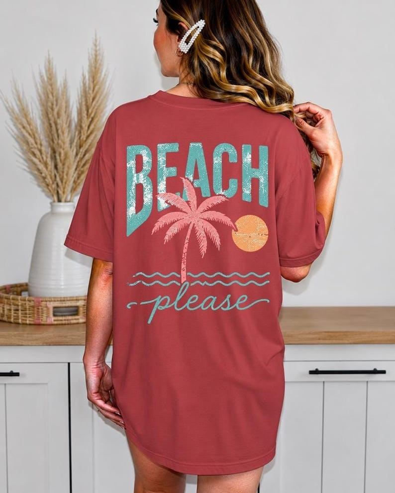 Comfort Colors Beach Please T-Shirt, Summer shirt, Trendy Beach Tee for Women