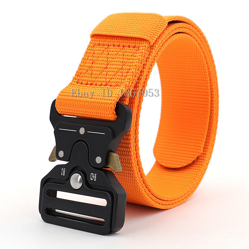 125cm Quick Release Men Tactical Buckle Belt Military Nylon Belt Training Strap