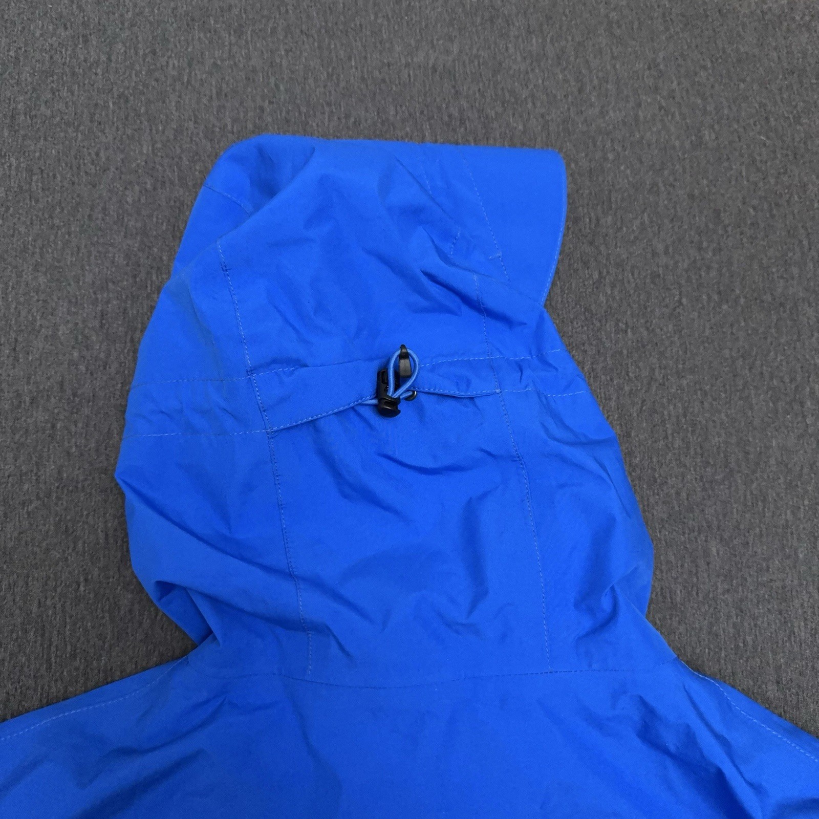 Cabelas Goretex Jacket Men Large Blue Dry Plus Rain Coat Full Zip Hooded READ