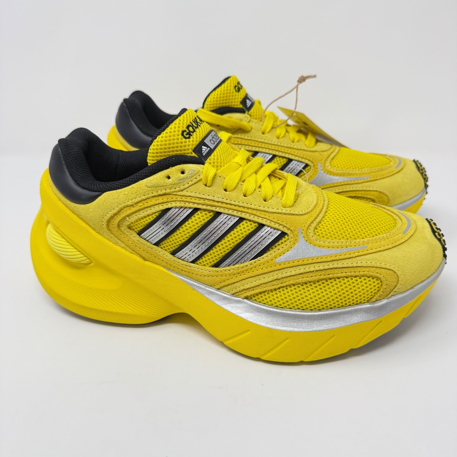 Adidas Adizero Goukana Mens Size 9 Running Shoes Yellow Silver JP7177 NEW