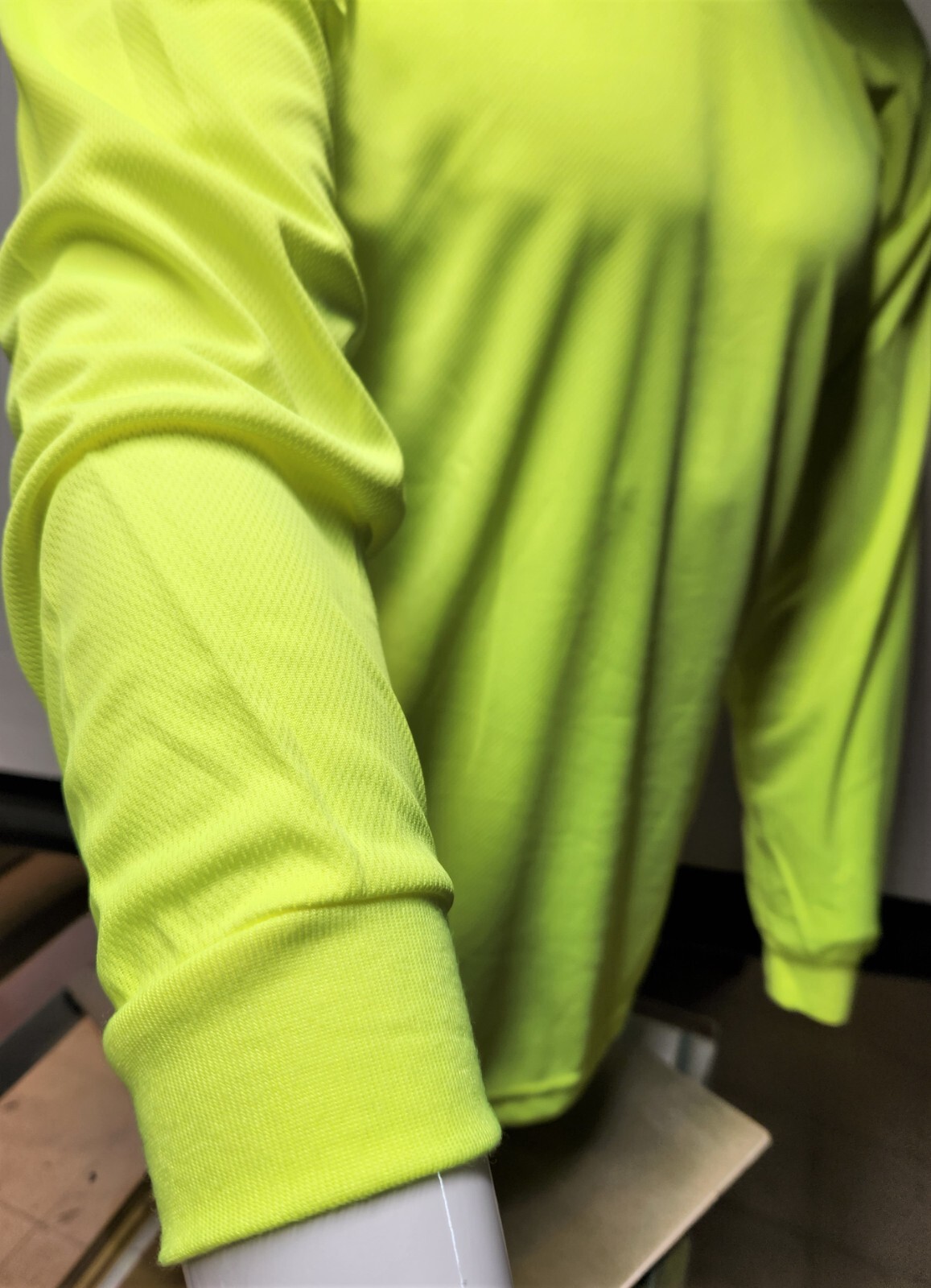 Hi Visibility Long Sleeve Safety Hoodie Shirt , Quick Dry Polyester Birdeye mesh
