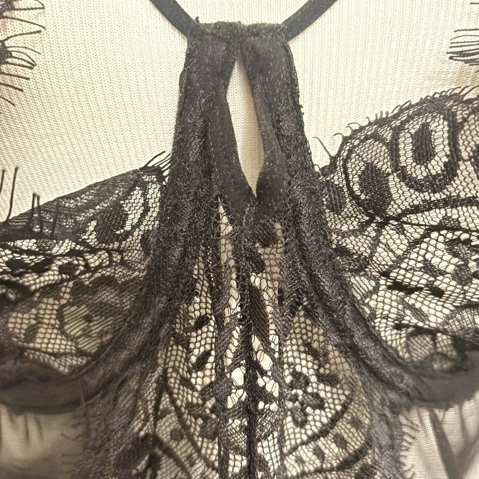 Fredericks Of Hollywood Black Lace Lingerie Sheer 1X NWOT Set