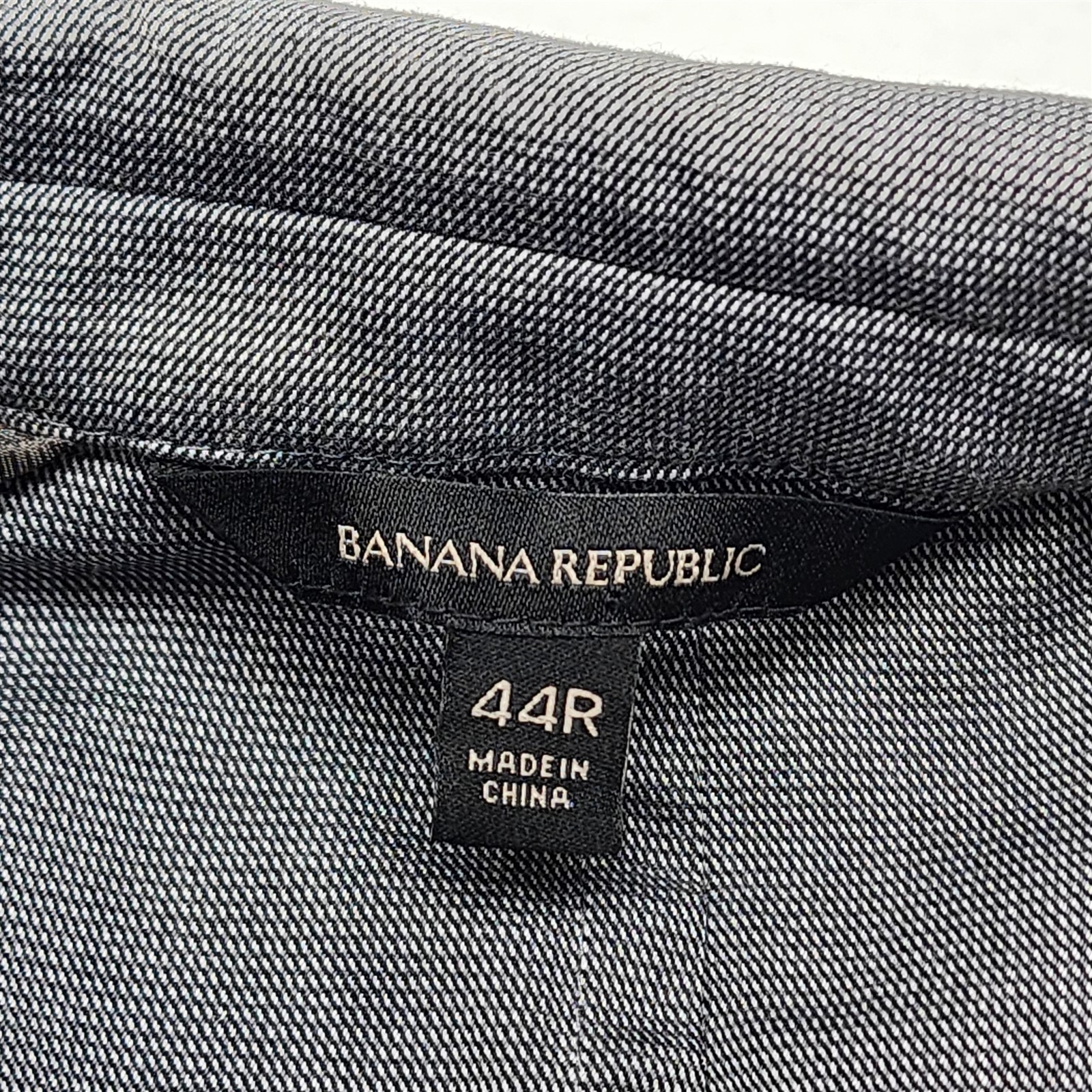 Banana Republic 44R Gray Nailhead Stretch Cotton 283441 Surgeon Cuff Blazer
