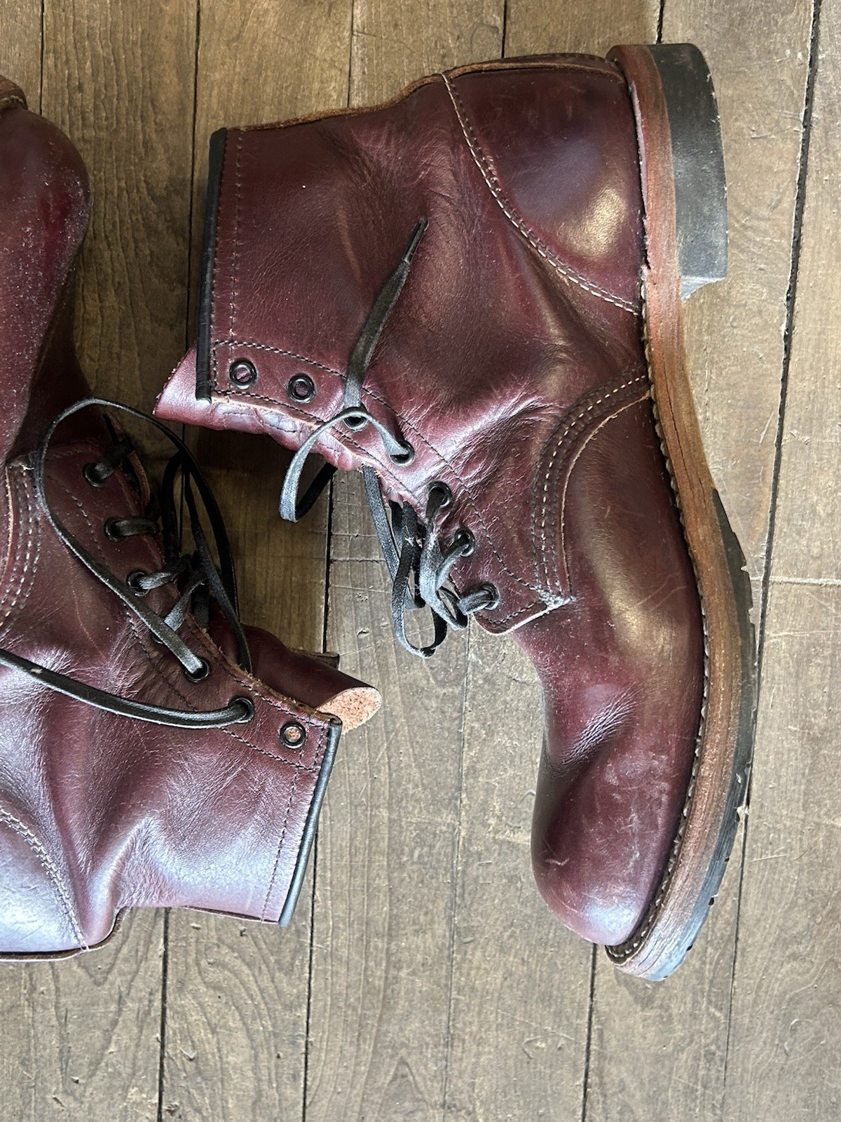 Red Wing Heritage Beckman Black Cherry Leather Boots Size 9.5 9011 Made In USA