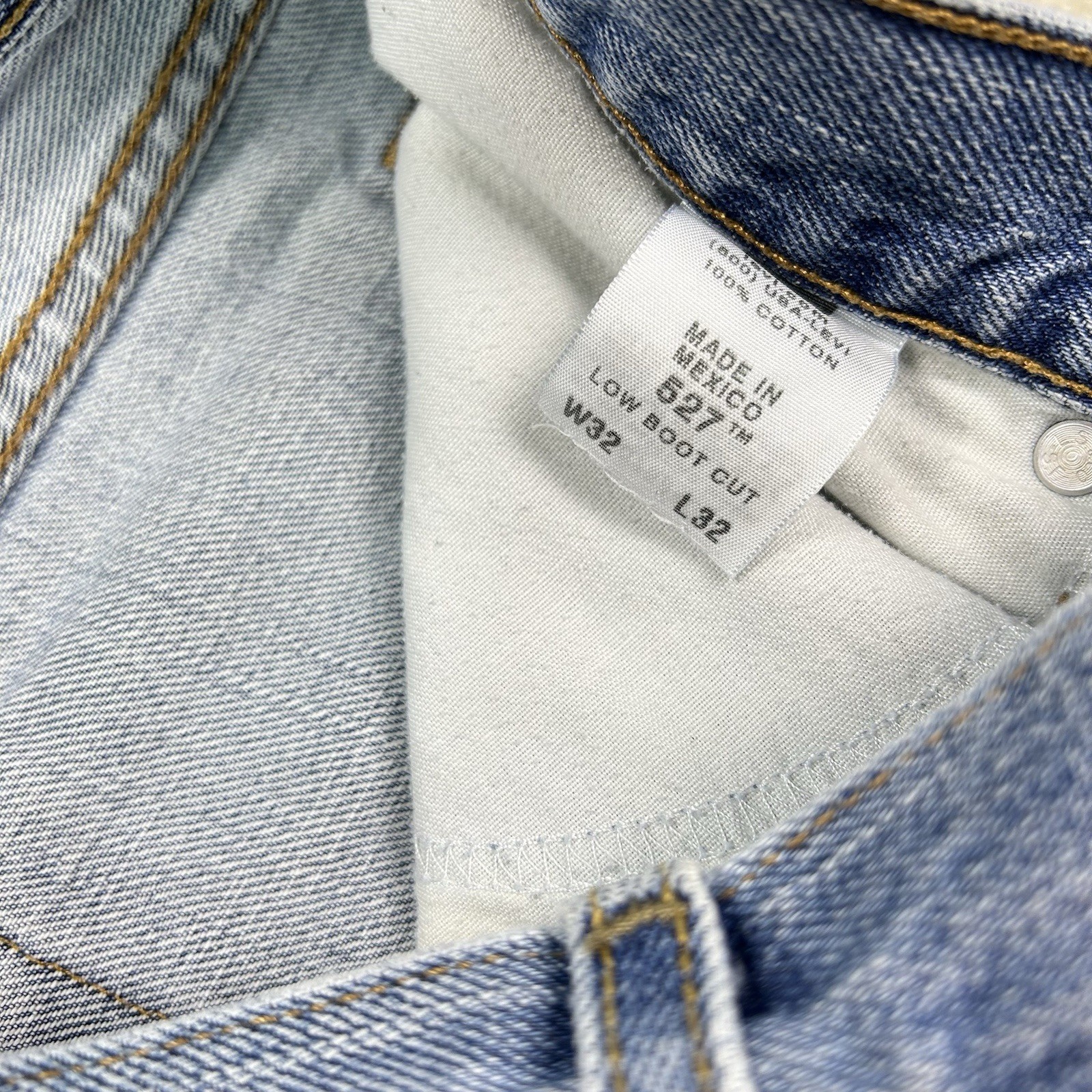 Vintage 90s Levi’s 527 Low Rise Bootcut Jeans Mens 32×32 Denim Faded Distressed