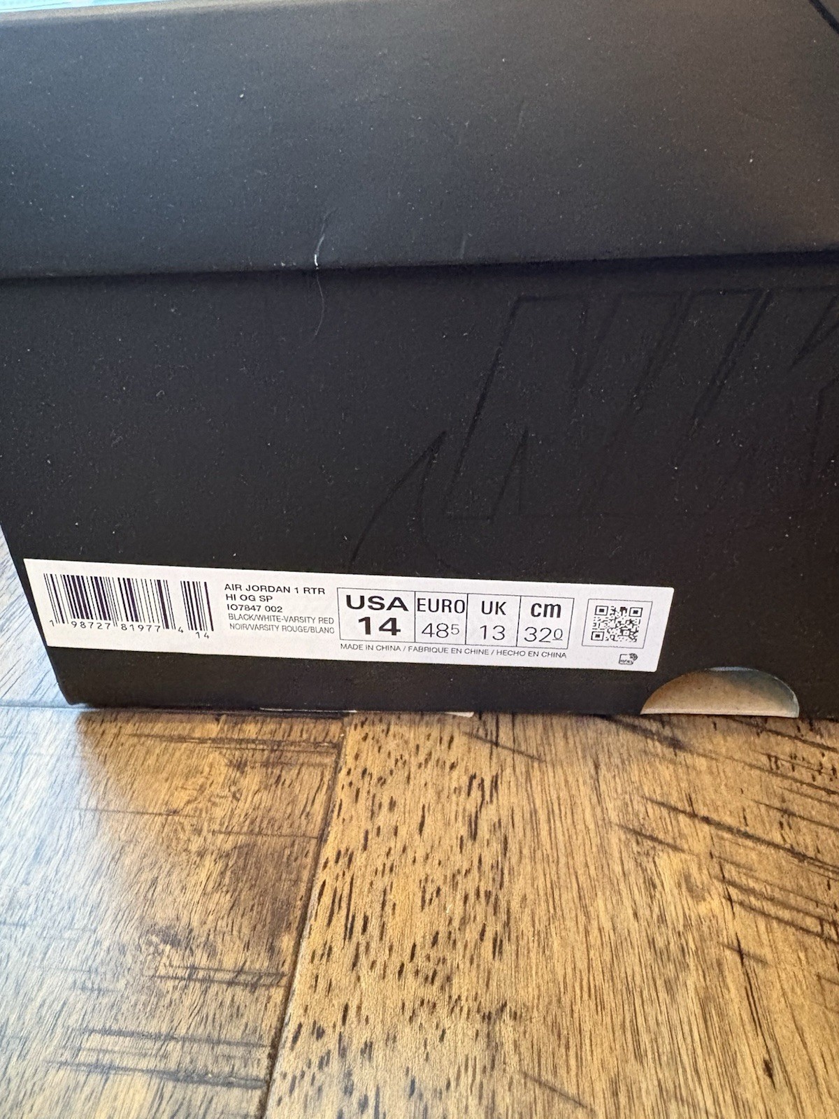 Size 14 – Fragment Design x Union LA x Air Jordan 1 Retro OG High Varsity Red