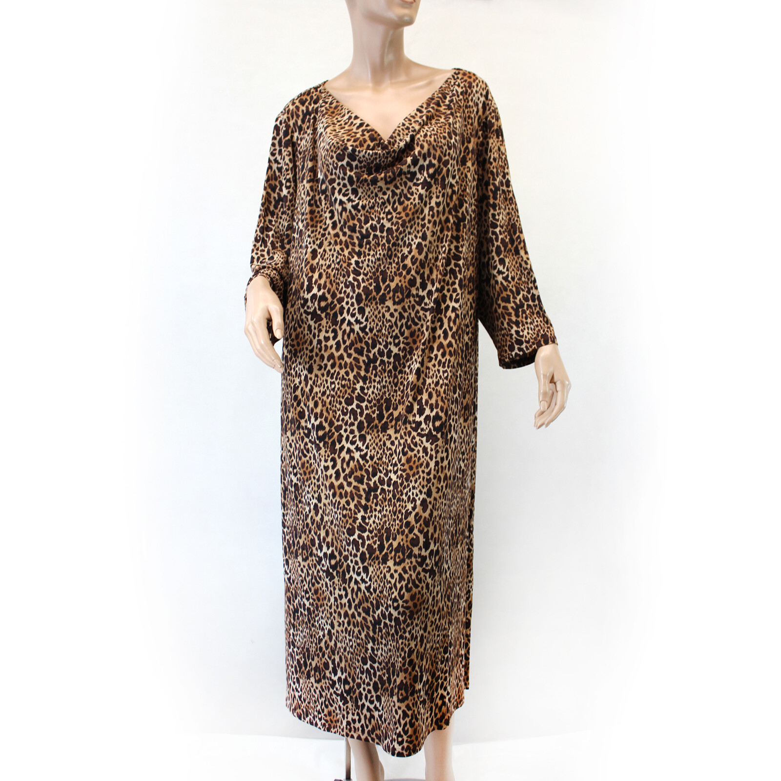 Catherines Plus Size Animal Print Maxi DRESS 5X 34/36