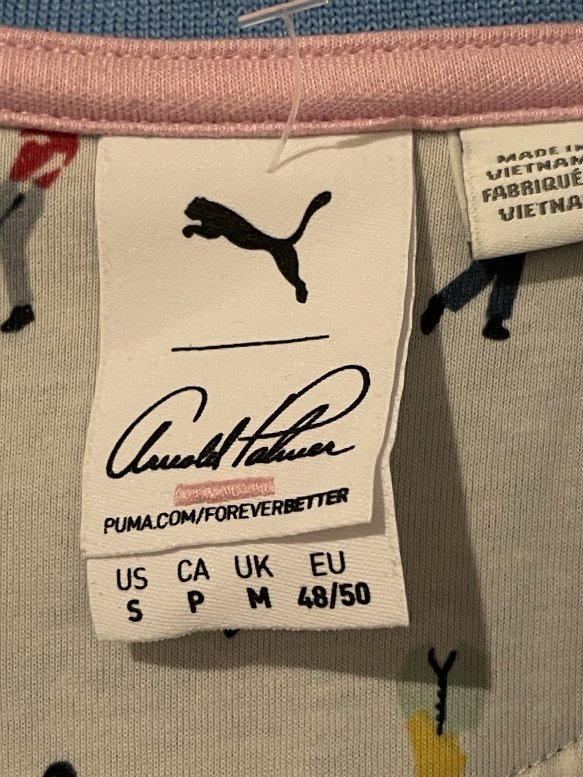 Arnold Palmer Men’s Golf X Puma Sky Blue Size Small Polo 100% Cotton
