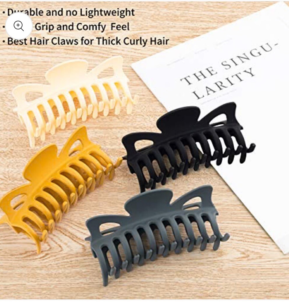 Big Hair Claw Clips 4.7 inch Sets （ 4Pcs )