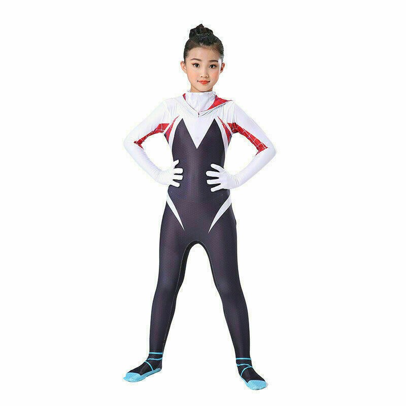 Spider-Man Boy Miles Morales Spiderman Raimi Jumpsuit Kids/Adult Costume Cosplay