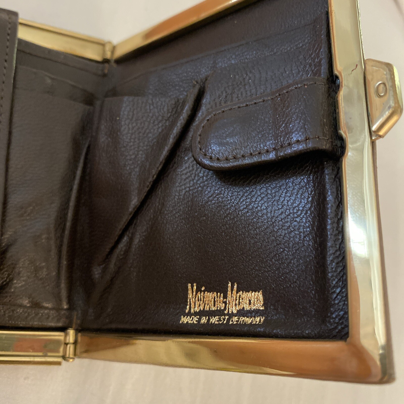 Vintage NEIMAN MARCUS West Germany Small Wallet Coin Purse Leather Rare!