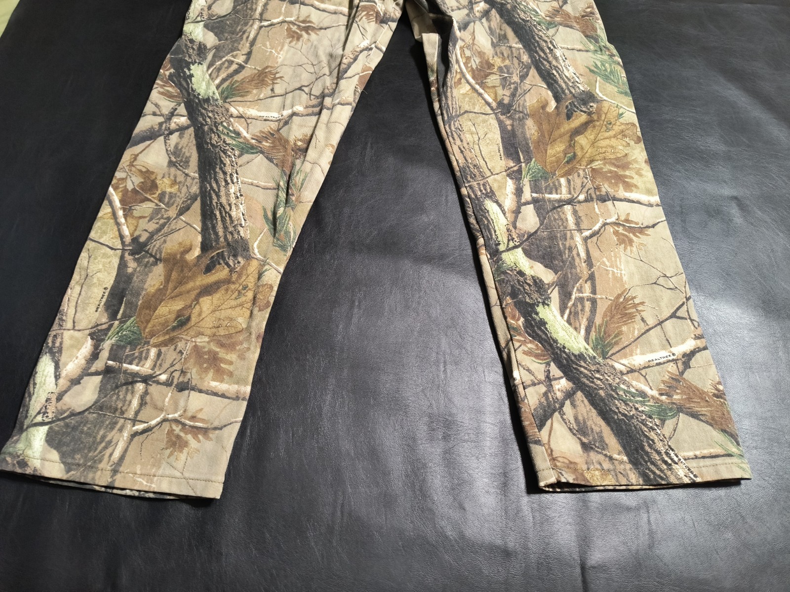 Wrangler Mens Camo Pants Real Tree Double Knee Hunting Fishing VTG 38×32