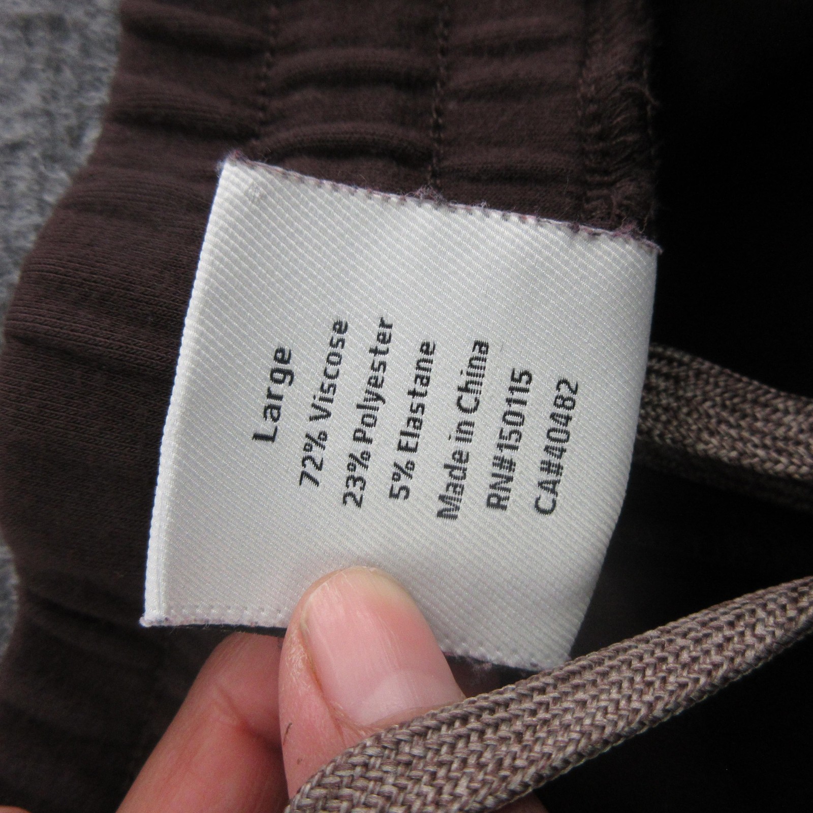 Varley Pants Womens L Brown DoubleSoft Rolled Cuff Joggers Elastic Waist