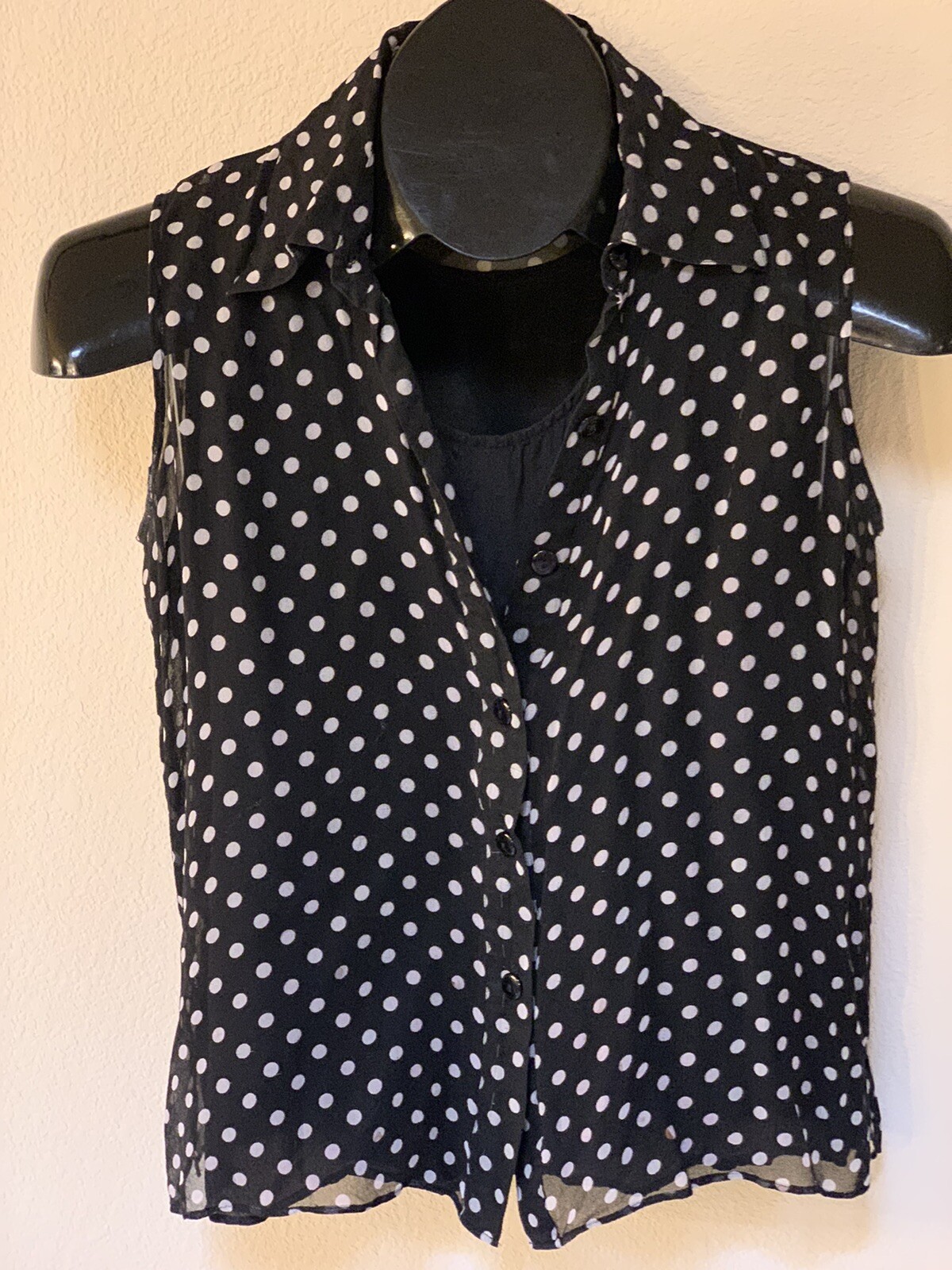 New York City Design Co Size P 100% Silk Women’s Petite Blouse Tank Top Black