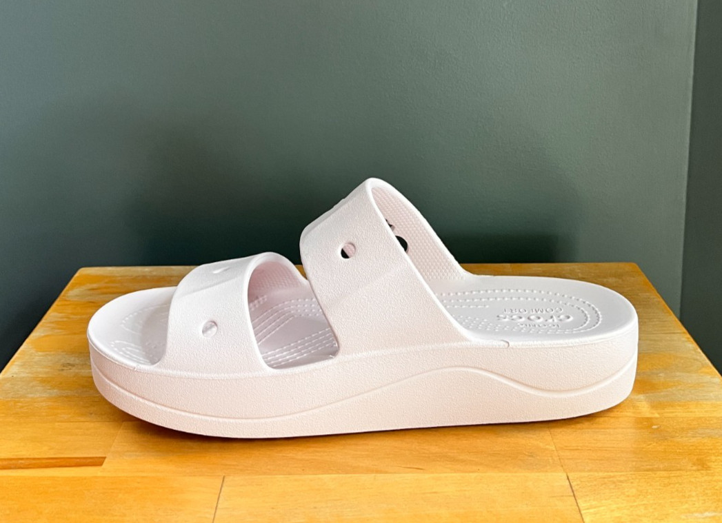 Crocs Women Barely Pink Baya Platform Sandals Slides US 7, 8, 9 NWT