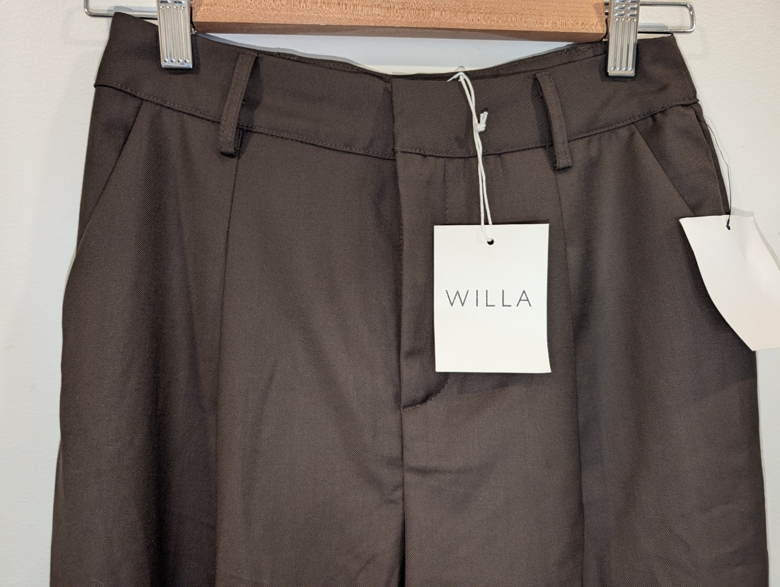 Willa The Label Pants Freya Chocolate Brown Womens Size AU 6 New Tags RRP $99.95