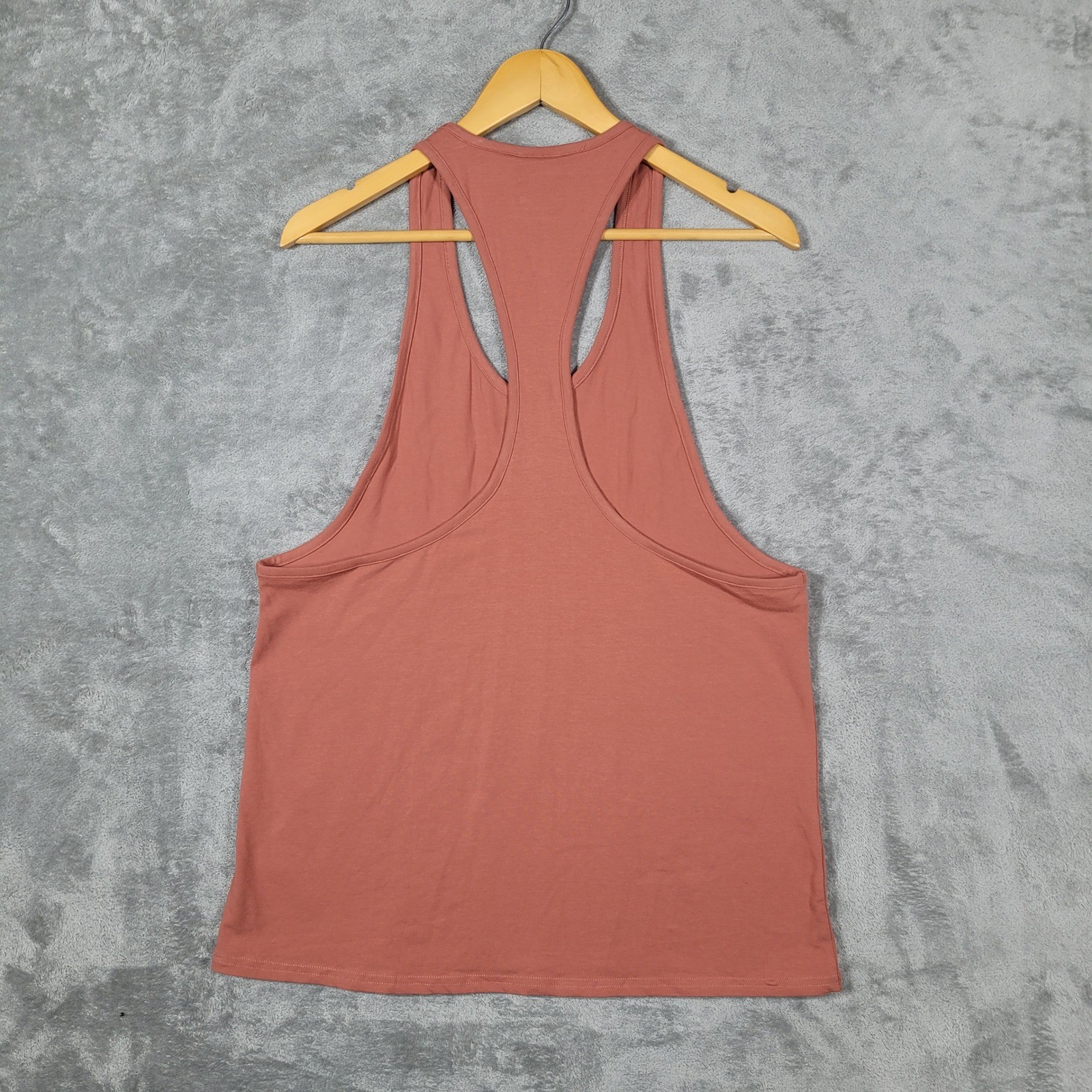 Gymshark Tank Top Mens Large Rust Apollo Stringer Racerback Gym Workout