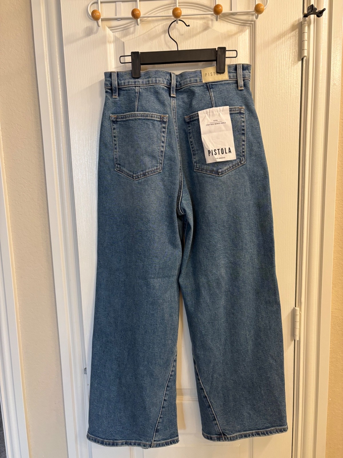 Pistola Kyra High Rise Bowed Ankle SoHo Blue Denim Jeans Size 29