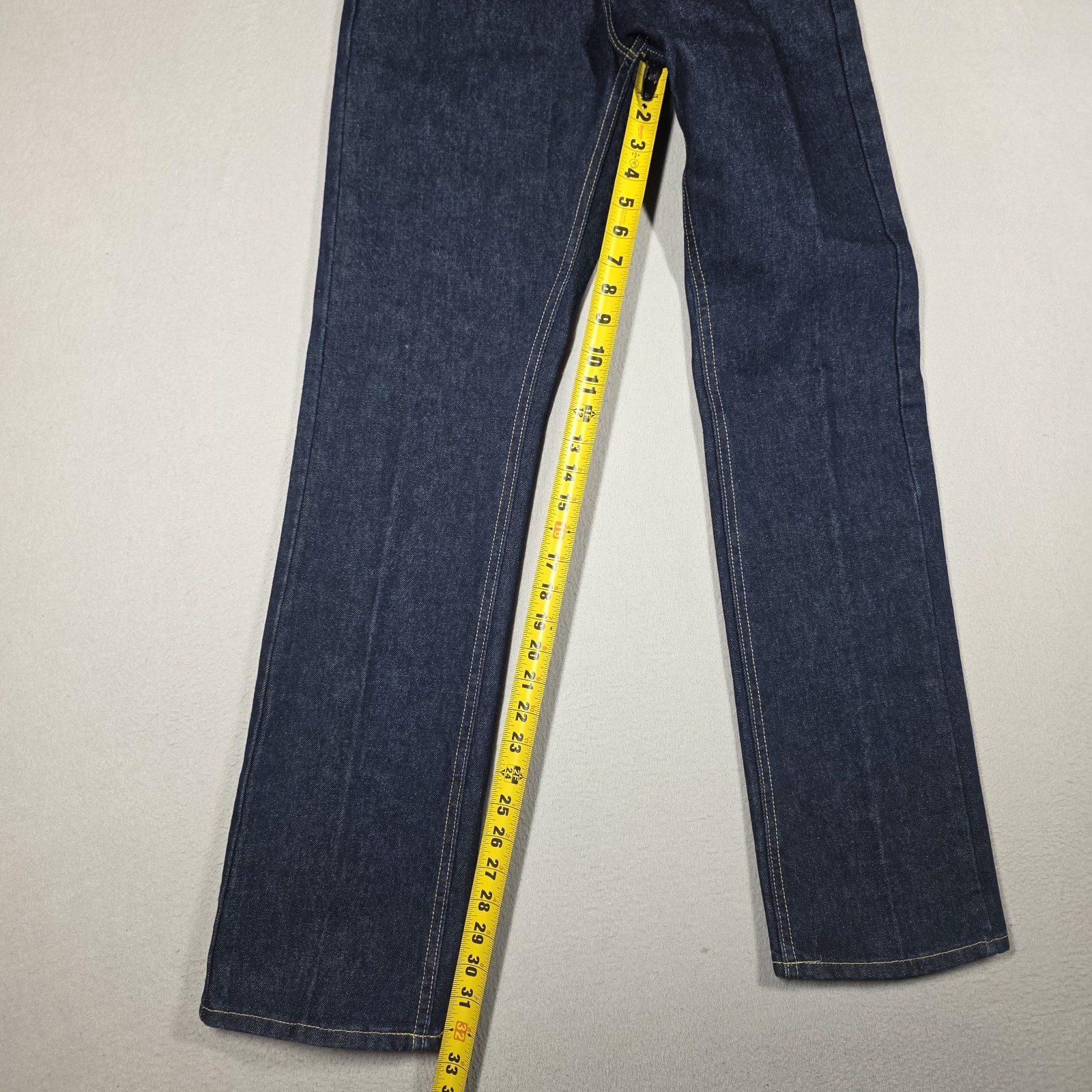 Vintage Lee Dungarees Jeans Men’s 27×32 Dark Wash Straight Made in USA Bust Em