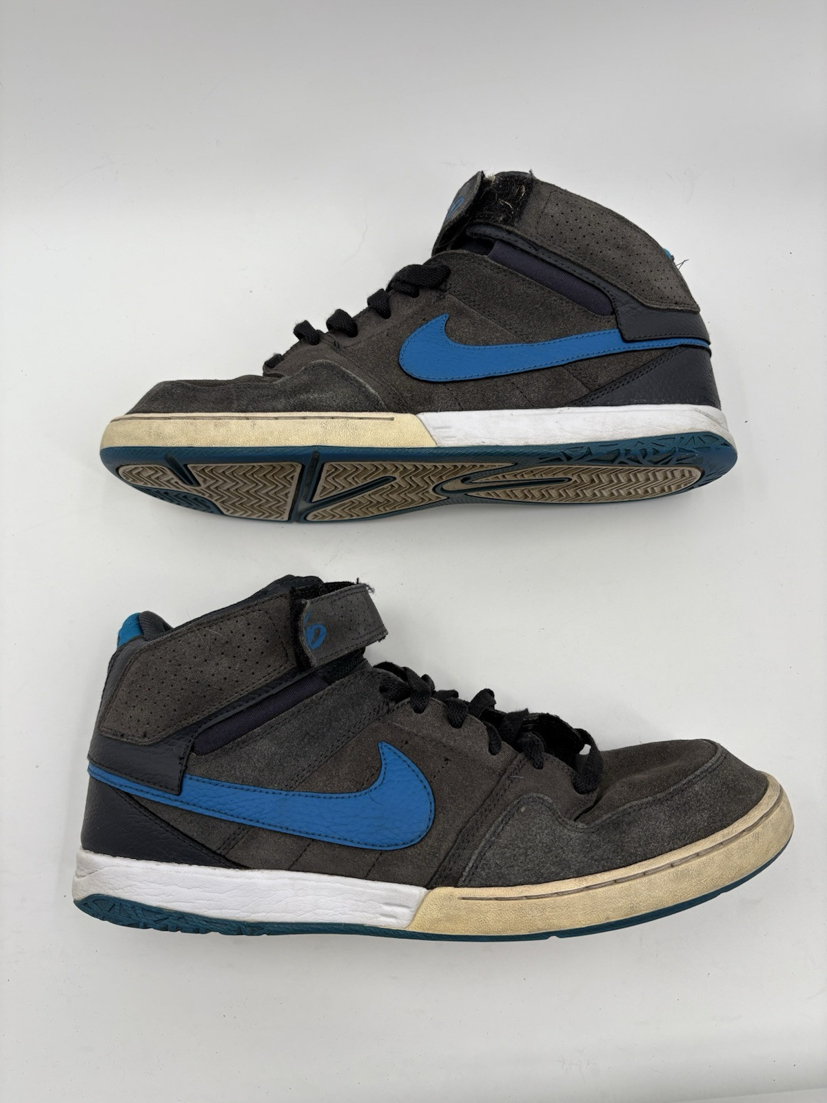 Nike SB Zoom 6.0 Mogan 2 Mid Skate Shoes Mens US 12 407360-018 Gray Blue Suede