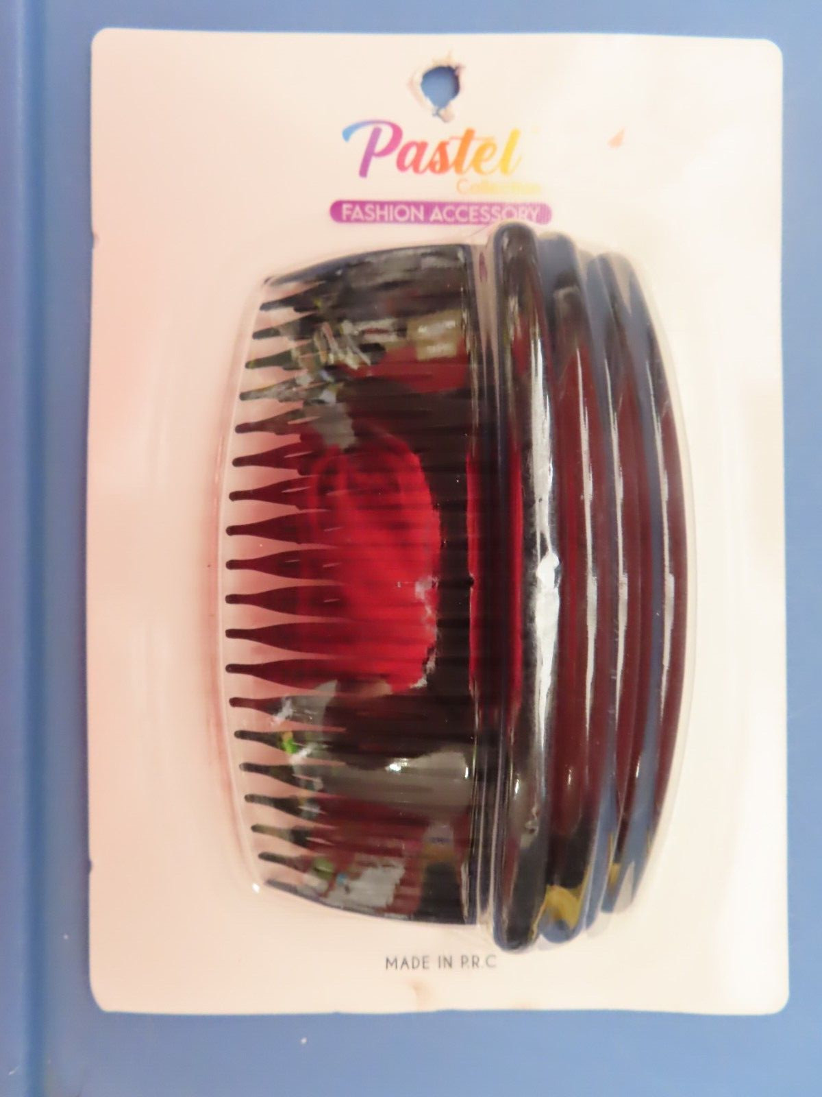 Pastel Fashion Accessroies Bowed Side Comb 4 pcs. Black 4″ NEW