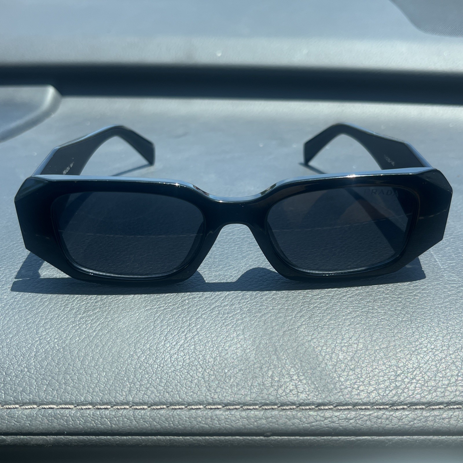 Prada PR17WS 1AB5S049 Women’s Sunglasses 49 mm Black / Dark Grey Lens
