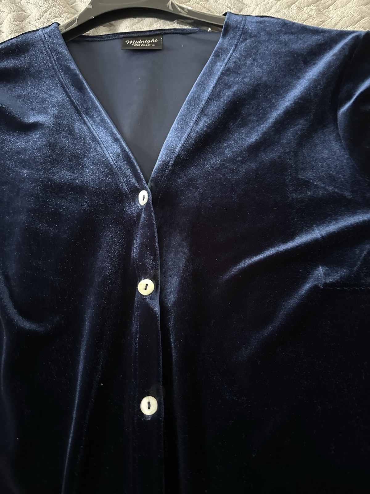 VELVET LONG LIGHTWEIGHT UNLINED COAT SIZE 14 Slim